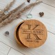 Деревянная коробочка для колец с оригинальной именной гравировкой.