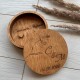 Коробочка из дерева для обручальных колец.