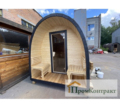 Мобільна лазня у стилі Іглу 2.2х3.5м. Outdoor POD Sauna Igloo