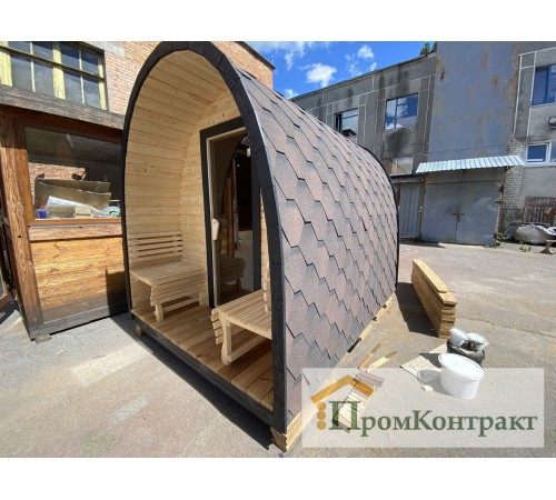 Мобильная баня в стиле Иглу 2.2х3.5м. Outdoor POD Сауна Igloo