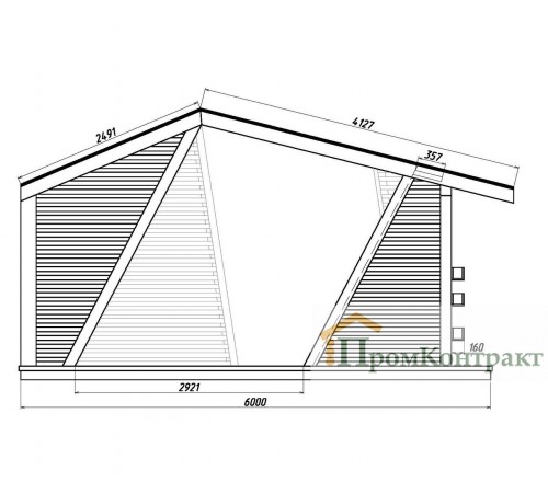 Современная беседка 6,0х3,0 Modern Gazebo 09 м от производителя.