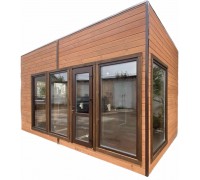 6 x 3 m großes modulares Badehaus, schlüsselfertiges Rahmenpaneel, vom Hersteller.