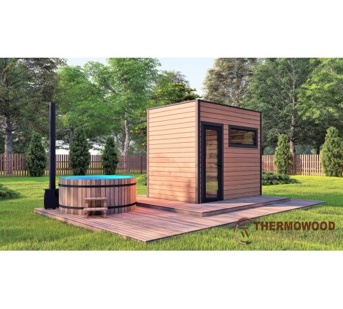 Мобильная баня 3,1х2,0м Gartensauna-8 под ключ от производителя.