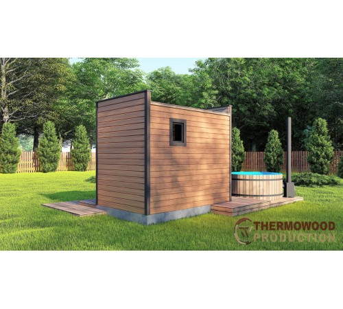 Мобильная баня 3,1х2,0м Gartensauna-8 под ключ от производителя.