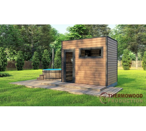 Мобильная баня 3,1х2,0м Gartensauna-8 под ключ от производителя.