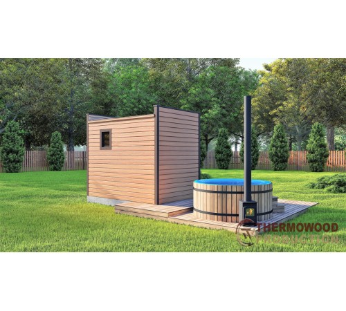 Мобильная баня 3,1х2,0м Gartensauna-8 под ключ от производителя.