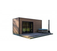 Modular sauna 6x3m Panorama Gartensauna-11 turnkey from the manufacturer.