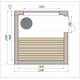 Минисауна 2,3х2,3 м отделка терморейка Gartensauna-14 под ключ от производителя.