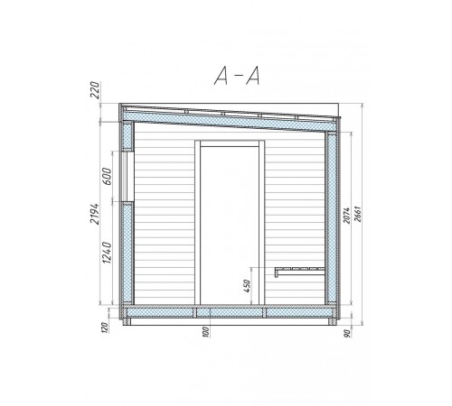 Сауна с передней и террасой 7,6 x 2,6 м Gartensauna-15 под ключ от производителя.