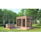 Модульная баня 3,5х2,3м с панорамным окном Gartensauna-19 от Thermowood под ключ.