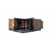 Modular residential house 80.0 m2 with a bathhouse Sauna House 2 from