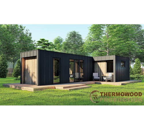 Модульный дом 11,0х5,0м High Tech House 12 в стиле хай-тек от производителя ThermoWood Production