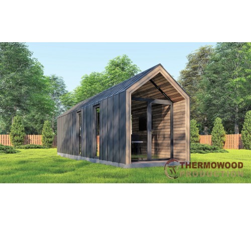 Барнхаус, модульный дом 11,0х2,9м Barn House 04 от производителя ThermoWood Production