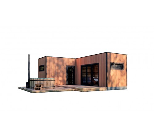 Модульний каркасний будинок 6,8 х5, 6м з лазнею Sauna House 6 під ключ від Модульний каркасний будинок 6,8 х5, 6м з лазнею Sauna House 6 під ключ від