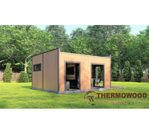 Модульний будинок-лазня 5,0х4,7м Sauna House 8 під ключ від виробника