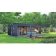 Каркасная баня 9,5х4,7м High-Tech Sauna 02 под ключ в современном стиле хай-тек от производителя ThermoWood
