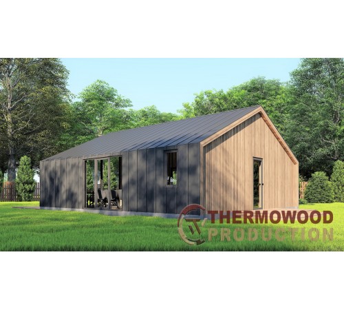 Барнхаус с баней 9,2х8,0м Sauna Barn House 03 от производителя ThermoWood Production