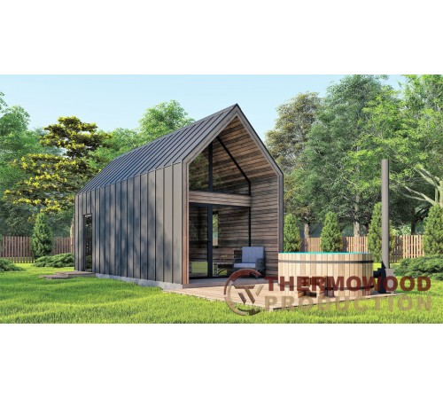 Барнхаус с баней 7,8х3,2м Sauna Barn House 04 от производителя ThermoWood Production