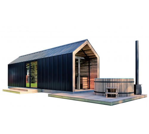 Барнхаус с баней 11,0х2,9м Sauna Barn House 05 от производителя ThermoWood Production