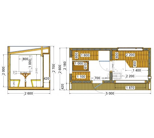 Модульная баня 5х2,6м Панорама Gartensauna-12 под ключ от производителя.