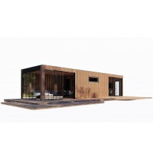 Альтанка сучасна Modern Gazebo 014 з розсувними панорамними окнами 12,0х3,5м