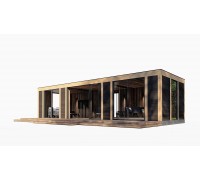 Modern gazebo 10.3 x 3.5 m with panoramic glazing Modern Gazebo 017