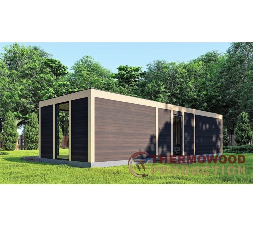 Современная беседка 10,3х3,5м с панорамным остеклением Modern Gazebo 017