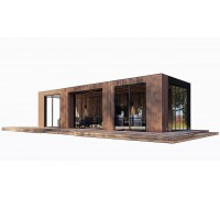 Современная беседка 10,3х3,5м с панорамным остеклением Modern Gazebo 018