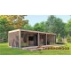 Современная беседка 9,15х3,5м с панорамным остеклением Modern Gazebo 019