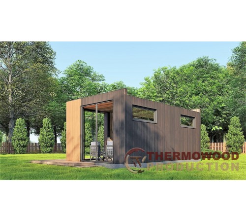 Современная беседка 6,0х3,5м с панорамным раздвижным остеклением Modern Gazebo 21