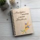 Оригинальный подарок для учителя - именный блокнот в деревянной обложке.