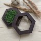 Деревянная коробочка для обручальных колец с иннициалами на акриловой крышке.