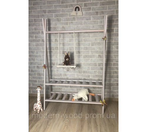 Стійка – вішалка для одягу. Масив дерева вільха