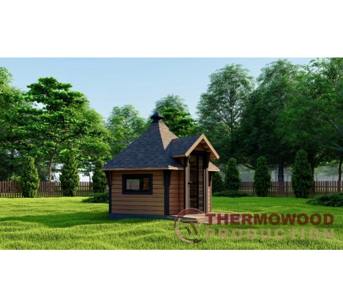Holzwiege 4,0 x 3,5 x 2,83 м, hergestellt von Holzwiege 4,0 x 3,5 x 2,83 м, hergestellt von