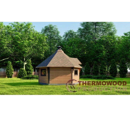 Holzwiege 4,0 x 3,5 x 2,83 м, hergestellt von Holzwiege 4,0 x 3,5 x 2,83 м, hergestellt von
