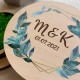 Коробка для колец со мхом, свадебная подставка под обручальные кольца, именная шкатулка из дерева на роспись