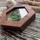 Свадебная коробка для обручальных колец со мхом, именная коробочка для колец на роспись.