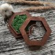 Свадебная коробка для обручальных колец со мхом, именная коробочка для колец на роспись.
