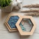 Подставка под кольца из дерева, именная коробочка для обручальных колец.