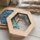 Подставка под кольца из дерева, именная коробочка для обручальных колец.