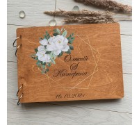 Album ślubny na zdjęcia i życzenia gości, spersonalizowany album ślubny