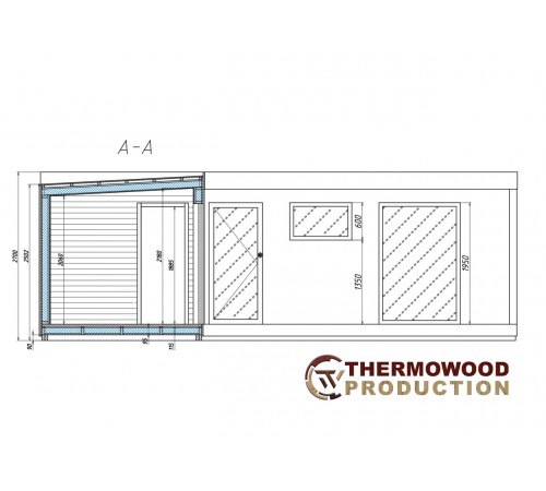 Банный рекреационный комплекс 7,6х7,6м Sauna House 19 под ключ с сауной и покупкой от производителя.