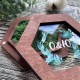 Именная коробка со мхом для свадебных колец, деревянная подставка.