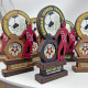 Personalisierte Sportauszeichnung für den Sieg, Fußballpokal aus Holz mit Gravur, Holzschild mit Logo.