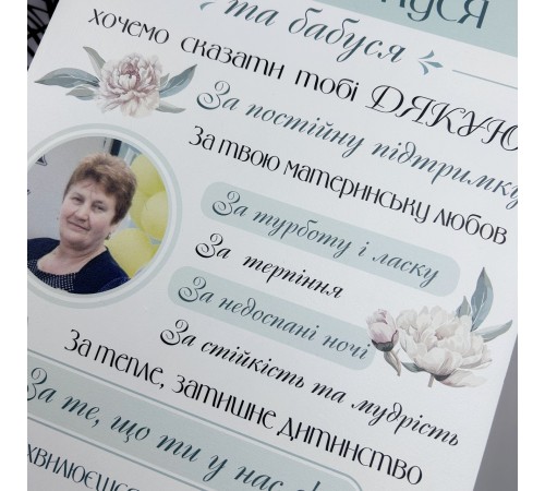 Оригінальний подарунок мамі чи бабусі - іменна декоративна табличка з індивідуальним написом, постер для мами