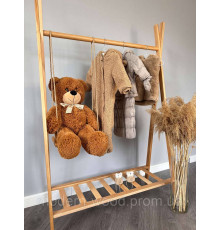 Kleiderbügelständer. Massives Erlenholz.