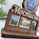 Wooden souvenir figurine, gift award made of wood, personalized cup with logo