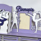 Large personalized medal holder on the topic of vocals and gymnastics for medals, cups and certificates
