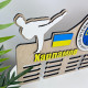 Держатель для медалей Тхэквондо, деревянная именная медальница с логотипом клуба