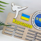 Держатель для медалей Тхэквондо, деревянная именная медальница с логотипом клуба